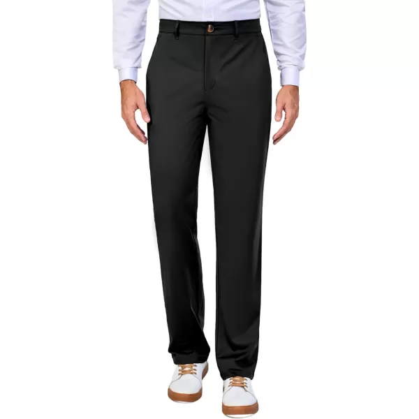Little Donkey Andy Mens Regular Fit Dress Pants Golf Pants Lightweight Work Casual Travel Pants