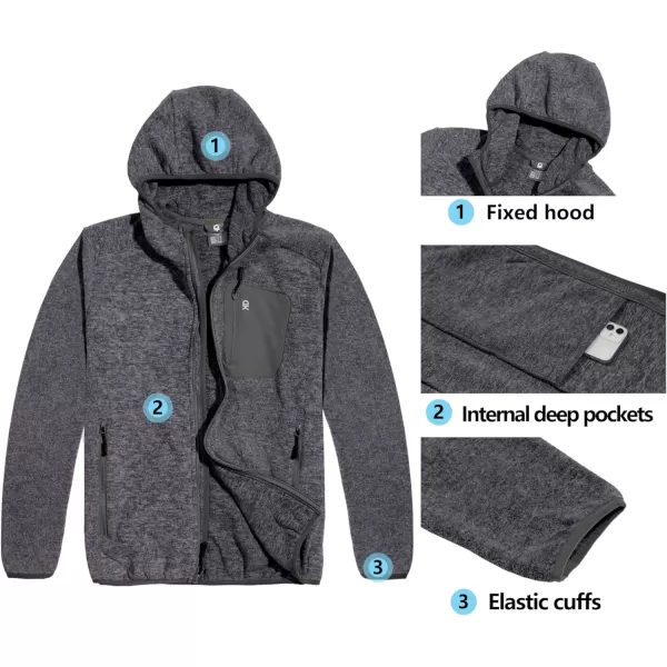 Little Donkey Andy Men's Running Jacket Warm Fleece Hooded Hiking Golf