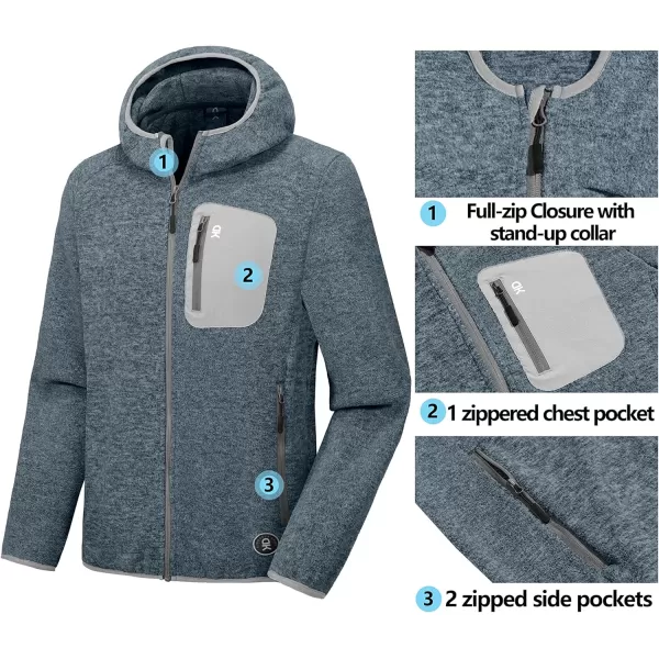 Little Donkey Andy Men's Running Jacket Warm Fleece Hooded Hiking Golf