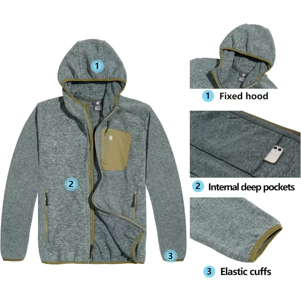 Little Donkey Andy Men's Running Jacket Warm Fleece Hooded Hiking Golf