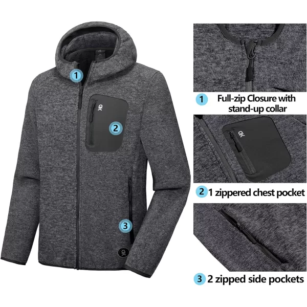 Little Donkey Andy Men's Running Jacket Warm Fleece Hooded Hiking Golf
