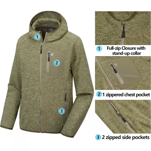 Little Donkey Andy Men's Running Jacket Warm Fleece Hooded Hiking Golf