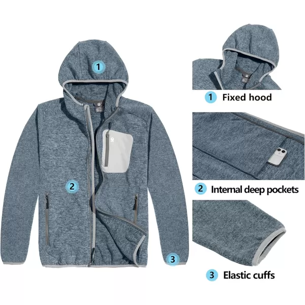 Little Donkey Andy Men's Running Jacket Warm Fleece Hooded Hiking Golf