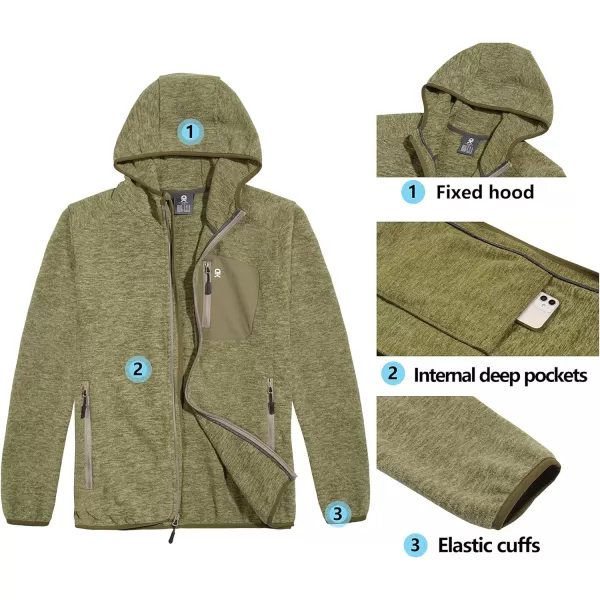 Little Donkey Andy Men's Running Jacket Warm Fleece Hooded Hiking Golf