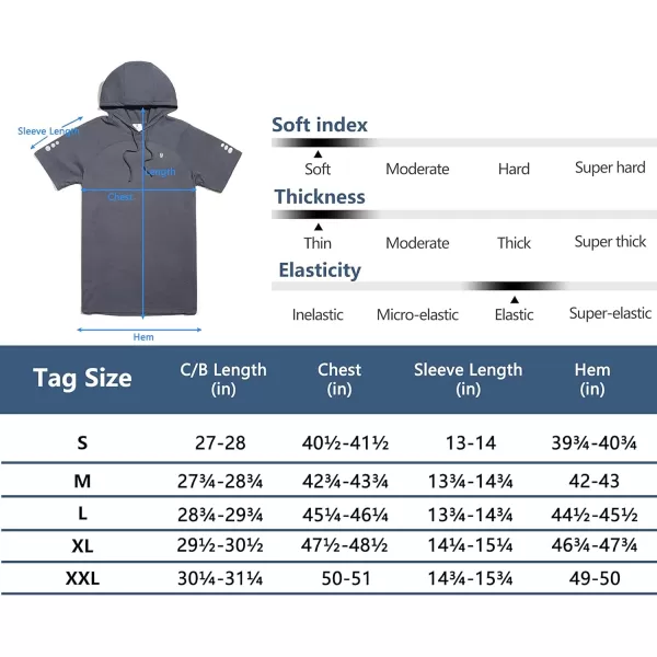 Little Donkey Andy Men's Short Sleeve Quick Dry Hooded T-Shirt Workout Moisture Wicking Tees