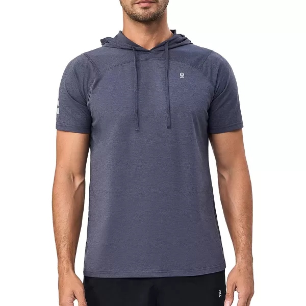 Little Donkey Andy Men's Short Sleeve Quick Dry Hooded T-Shirt Workout Moisture Wicking Tees