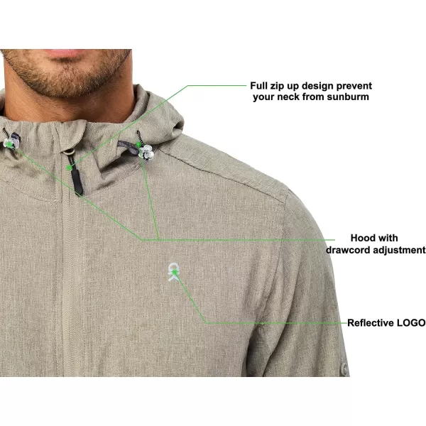 Little Donkey Andy Men's UPF 50+ Sun Protection Jacket Full Zip Lightweight Hoodie Summer Shirts for Hiking Fishing outdoor