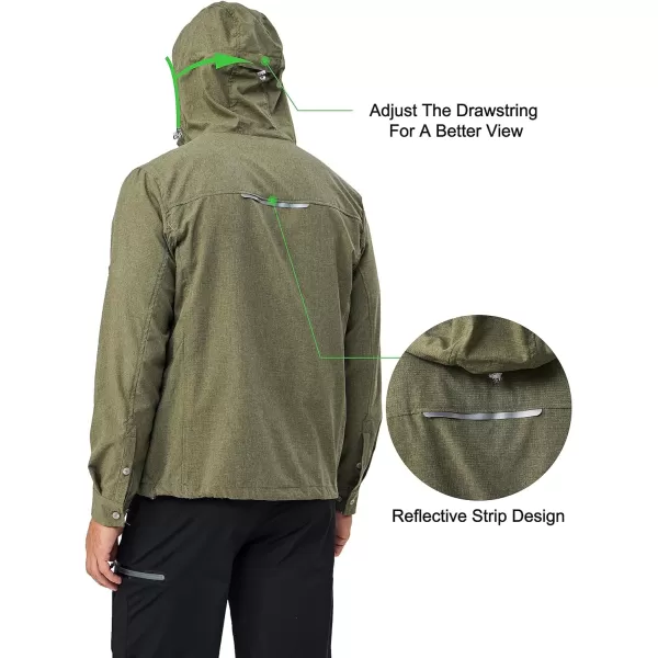 Little Donkey Andy Men's UPF 50+ Sun Protection Jacket Full Zip Lightweight Hoodie Summer Shirts for Hiking Fishing outdoor