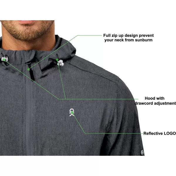 Little Donkey Andy Men's UPF 50+ Sun Protection Jacket Full Zip Lightweight Hoodie Summer Shirts for Hiking Fishing outdoor
