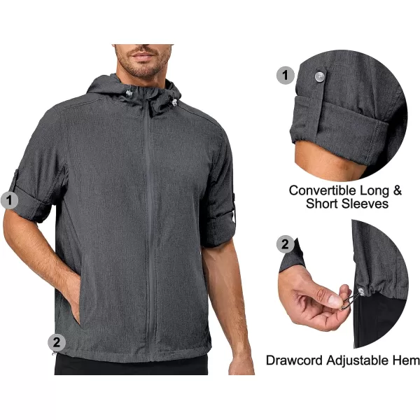 Little Donkey Andy Men's UPF 50+ Sun Protection Jacket Full Zip Lightweight Hoodie Summer Shirts for Hiking Fishing outdoor