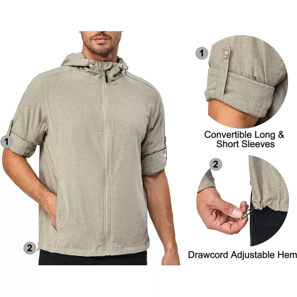 Little Donkey Andy Men's UPF 50+ Sun Protection Jacket Full Zip Lightweight Hoodie Summer Shirts for Hiking Fishing outdoor