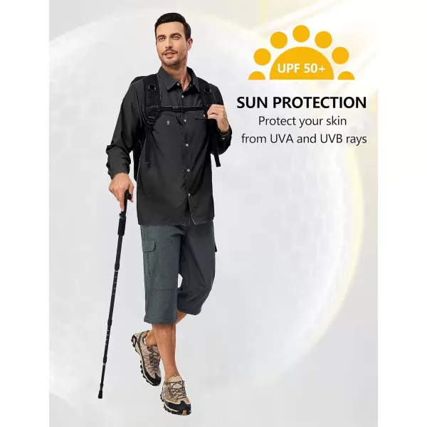 Little Donkey Andy Mens UPF 50+ UV Protection Long Sleeve Lightweight Shirt Breathable Quick Dry Hiking Fishing Shirts