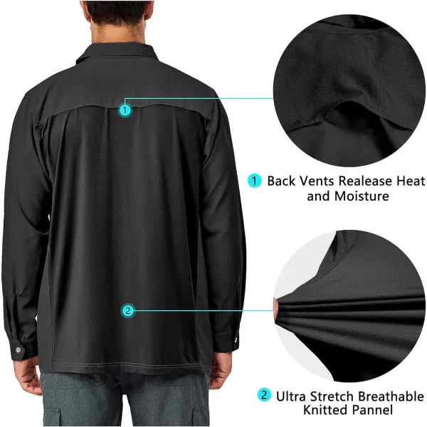 Little Donkey Andy Mens UPF 50+ UV Protection Long Sleeve Lightweight Shirt Breathable Quick Dry Hiking Fishing Shirts