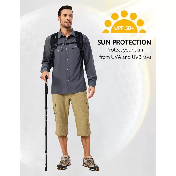 Little Donkey Andy Mens UPF 50+ UV Protection Long Sleeve Lightweight Shirt Breathable Quick Dry Hiking Fishing Shirts