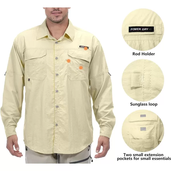 Little Donkey Andy Men's UPF 50+ UV Protection Shirt, Long Sleeve Fishing Hiking Shirt