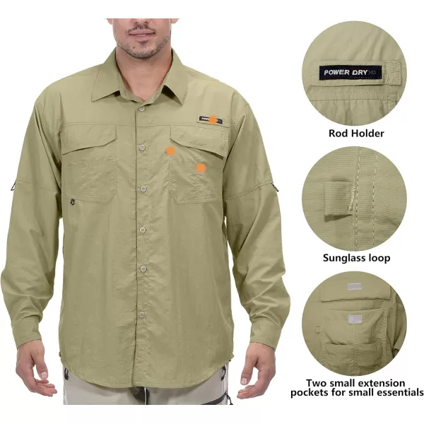 Little Donkey Andy Men's UPF 50+ UV Protection Shirt, Long Sleeve Fishing Hiking Shirt