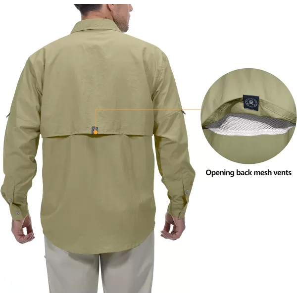 Little Donkey Andy Men's UPF 50+ UV Protection Shirt, Long Sleeve Fishing Hiking Shirt