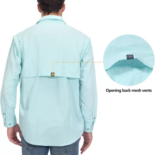 Little Donkey Andy Men's UPF 50+ UV Protection Shirt, Long Sleeve Fishing Shirt, Breathable and Fast Dry