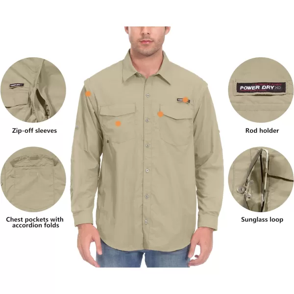 Little Donkey Andy Men's UPF 50+ UV Protection Shirt, Long Sleeve Fishing Shirt, Breathable and Fast Dry