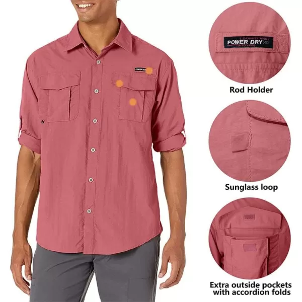 Little Donkey Andy Men's UPF 50+ UV Protection Shirt, Long Sleeve Fishing Shirt, Breathable and Fast Dry
