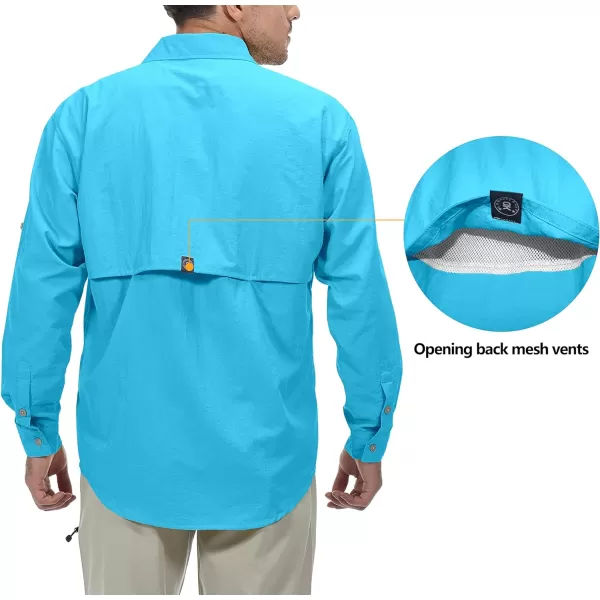 Little Donkey Andy Men's UPF 50+ UV Protection Shirt, Long Sleeve Fishing Shirt, Breathable and Fast Dry
