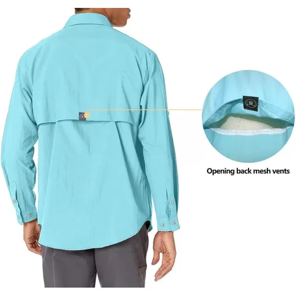 Little Donkey Andy Men's UPF 50+ UV Protection Shirt, Long Sleeve Fishing Shirt, Breathable and Fast Dry