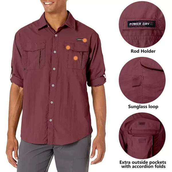 Little Donkey Andy Men's UPF 50+ UV Protection Shirt, Long Sleeve Fishing Shirt, Breathable and Fast Dry