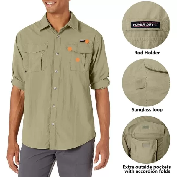 Little Donkey Andy Men's UPF 50+ UV Protection Shirt, Long Sleeve Fishing Shirt, Breathable and Fast Dry