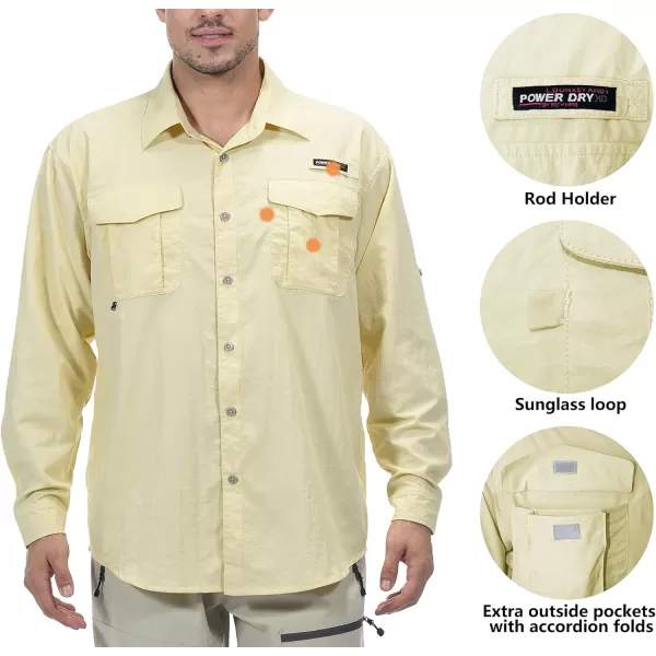 Little Donkey Andy Men's UPF 50+ UV Protection Shirt, Long Sleeve Fishing Shirt, Breathable and Fast Dry