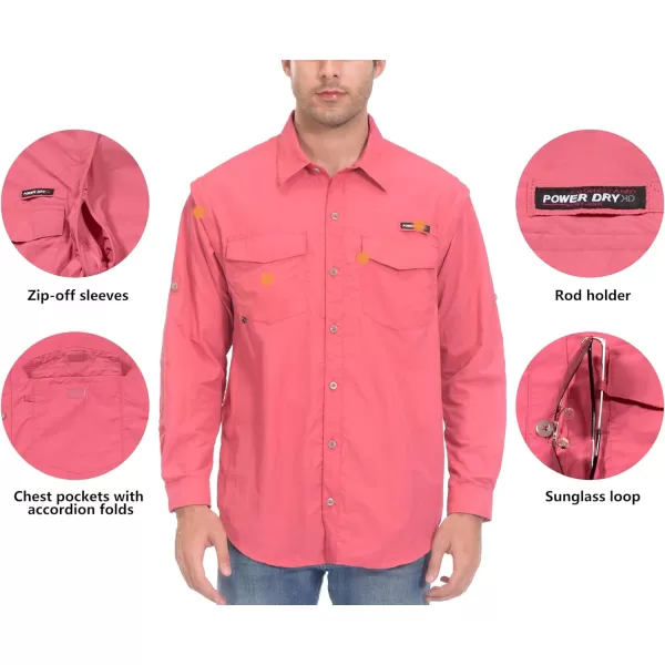 Little Donkey Andy Men's UPF 50+ UV Protection Shirt, Long Sleeve Fishing Shirt, Breathable and Fast Dry