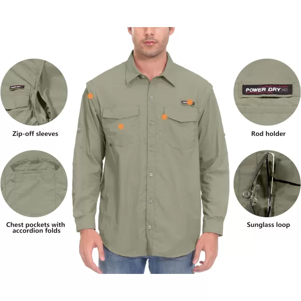 Little Donkey Andy Men's UPF 50+ UV Protection Shirt, Long Sleeve Fishing Shirt, Breathable and Fast Dry