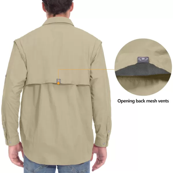 Little Donkey Andy Men's UPF 50+ UV Protection Shirt, Long Sleeve Fishing Shirt, Breathable and Fast Dry