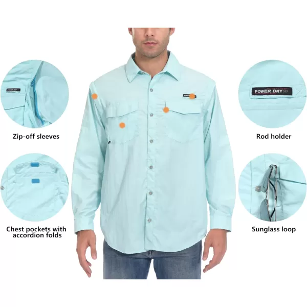 Little Donkey Andy Men's UPF 50+ UV Protection Shirt, Long Sleeve Fishing Shirt, Breathable and Fast Dry