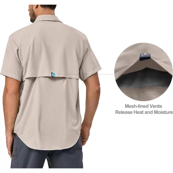 Little Donkey Andy Men's UPF 50 UV Protection Shirt, Ultra-Breathable Short Sleeve Fishing Hiking Shirts
