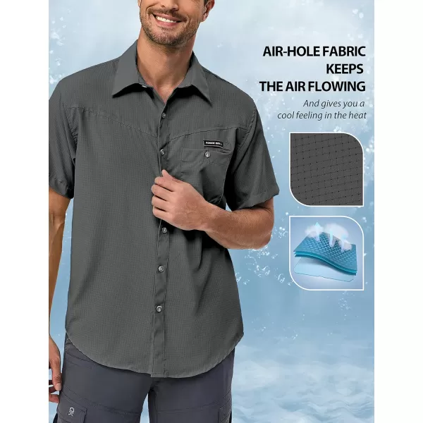 Little Donkey Andy Men's UPF 50 UV Protection Shirt, Ultra-Breathable Short Sleeve Fishing Hiking Shirts