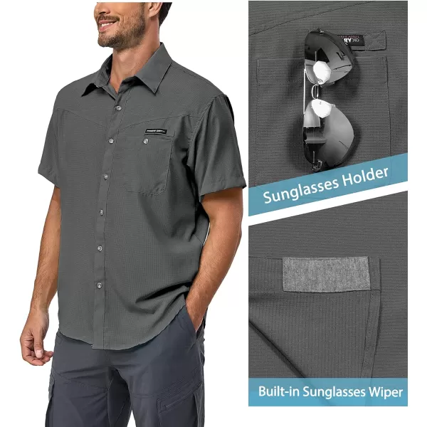Little Donkey Andy Men's UPF 50 UV Protection Shirt, Ultra-Breathable Short Sleeve Fishing Hiking Shirts