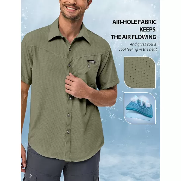 Little Donkey Andy Men's UPF 50 UV Protection Shirt, Ultra-Breathable Short Sleeve Fishing Hiking Shirts