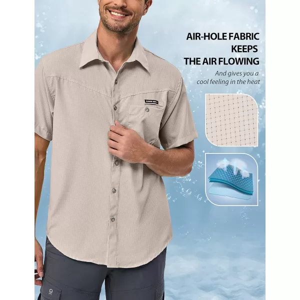 Little Donkey Andy Men's UPF 50 UV Protection Shirt, Ultra-Breathable Short Sleeve Fishing Hiking Shirts