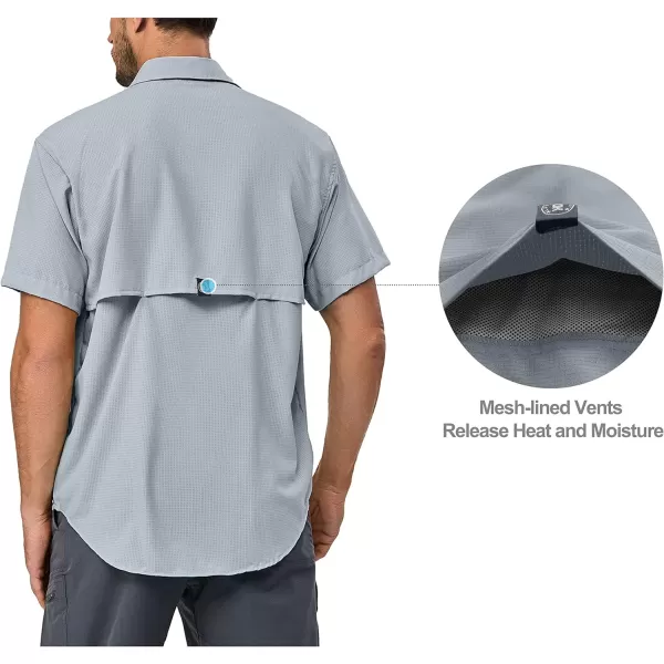 Little Donkey Andy Men's UPF 50 UV Protection Shirt, Ultra-Breathable Short Sleeve Fishing Hiking Shirts