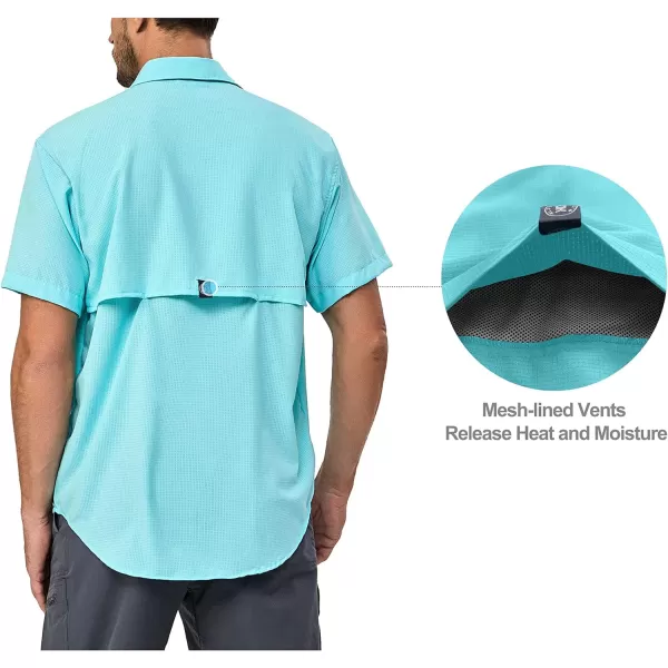 Little Donkey Andy Men's UPF 50 UV Protection Shirt, Ultra-Breathable Short Sleeve Fishing Hiking Shirts