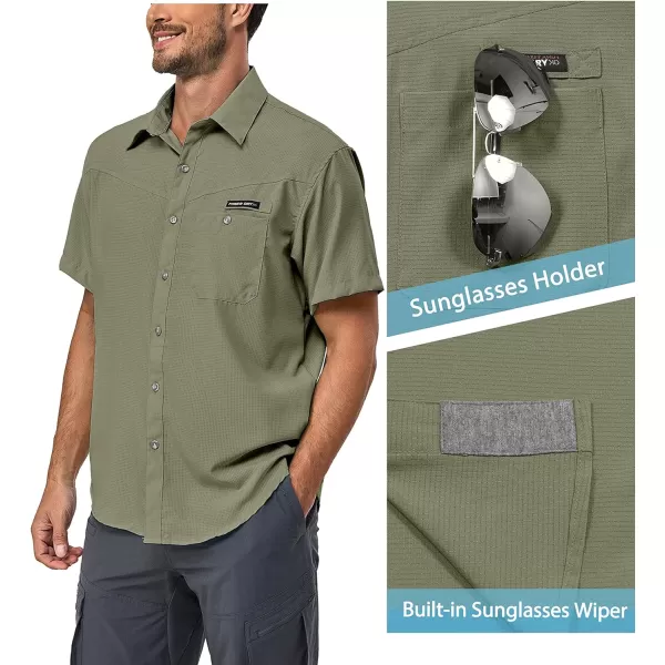 Little Donkey Andy Men's UPF 50 UV Protection Shirt, Ultra-Breathable Short Sleeve Fishing Hiking Shirts