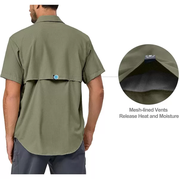 Little Donkey Andy Men's UPF 50 UV Protection Shirt, Ultra-Breathable Short Sleeve Fishing Hiking Shirts