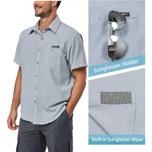 Little Donkey Andy Men's UPF 50 UV Protection Shirt, Ultra-Breathable Short Sleeve Fishing Hiking Shirts