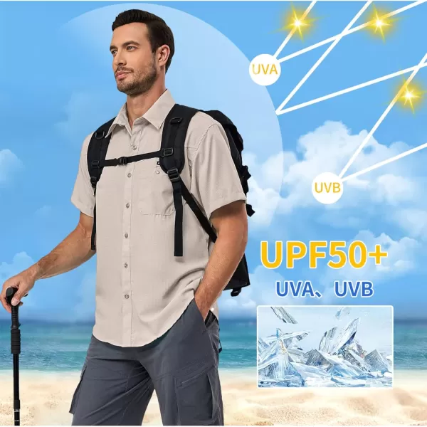 Little Donkey Andy Men's UPF 50 UV Protection Shirt, Ultra-Breathable Short Sleeve Fishing Hiking Shirts