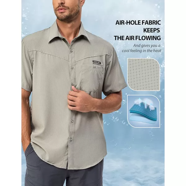 Little Donkey Andy Men's UPF 50 UV Protection Shirt, Ultra-Breathable Short Sleeve Fishing Hiking Shirts