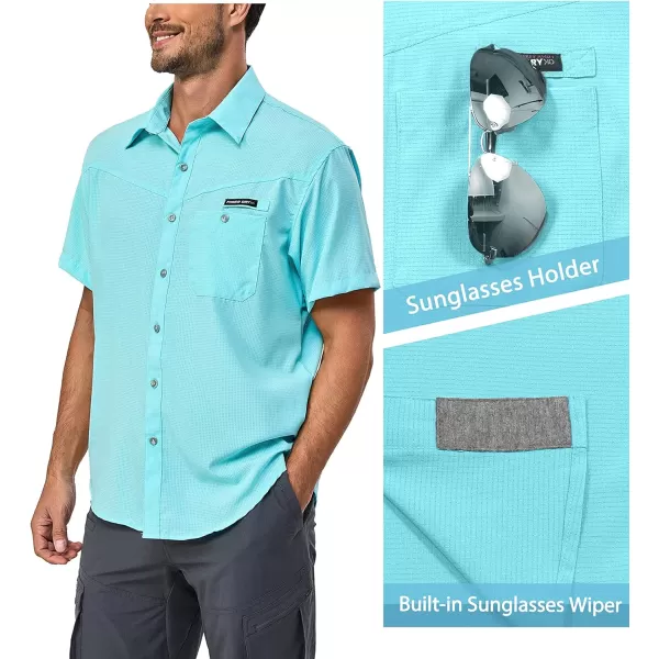 Little Donkey Andy Men's UPF 50 UV Protection Shirt, Ultra-Breathable Short Sleeve Fishing Hiking Shirts