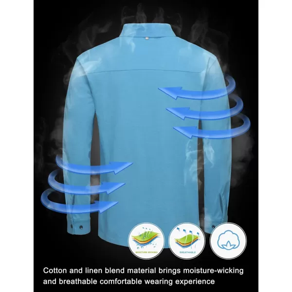 Little Donkey Andy Men's UPF 50+ UV Protection Shirts, Cooling Quick-Dry Performance Fishing Shirts for Outdoor