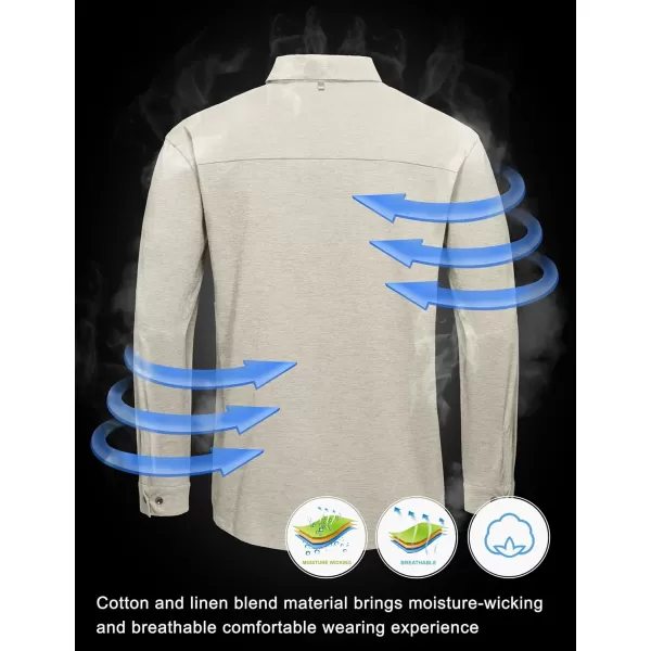 Little Donkey Andy Men's UPF 50+ UV Protection Shirts, Cooling Quick-Dry Performance Fishing Shirts for Outdoor