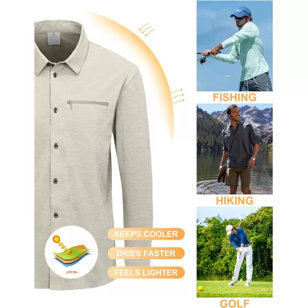 Little Donkey Andy Men's UPF 50+ UV Protection Shirts, Cooling Quick-Dry Performance Fishing Shirts for Outdoor