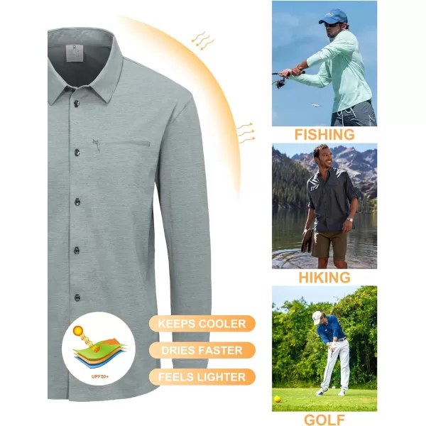 Little Donkey Andy Men's UPF 50+ UV Protection Shirts, Cooling Quick-Dry Performance Fishing Shirts for Outdoor